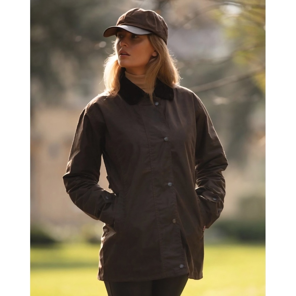 Walker and Hawkes Ladies Wax Outdoor Jacket Brown Size 10